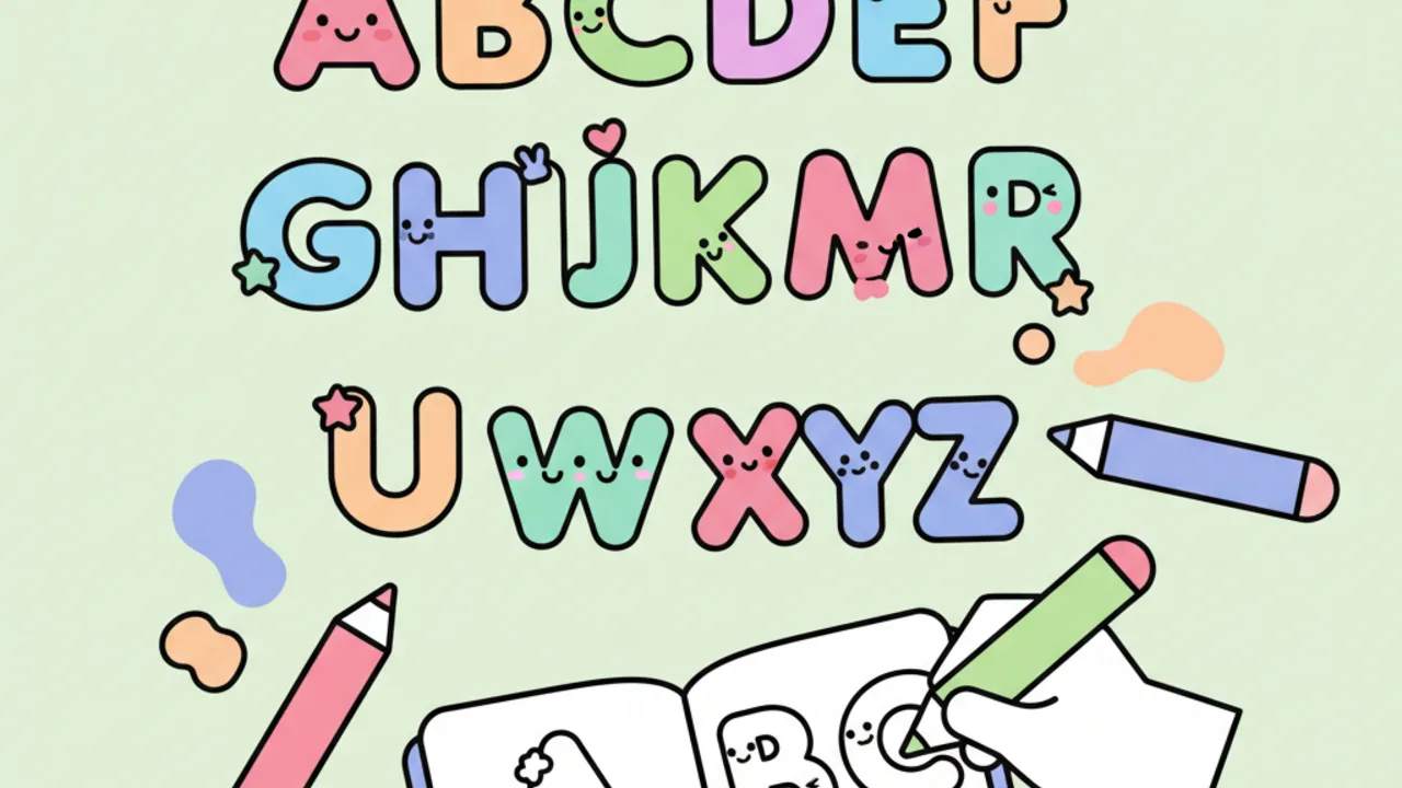 Letras Kawaii para Colorir: Diversão Educativa