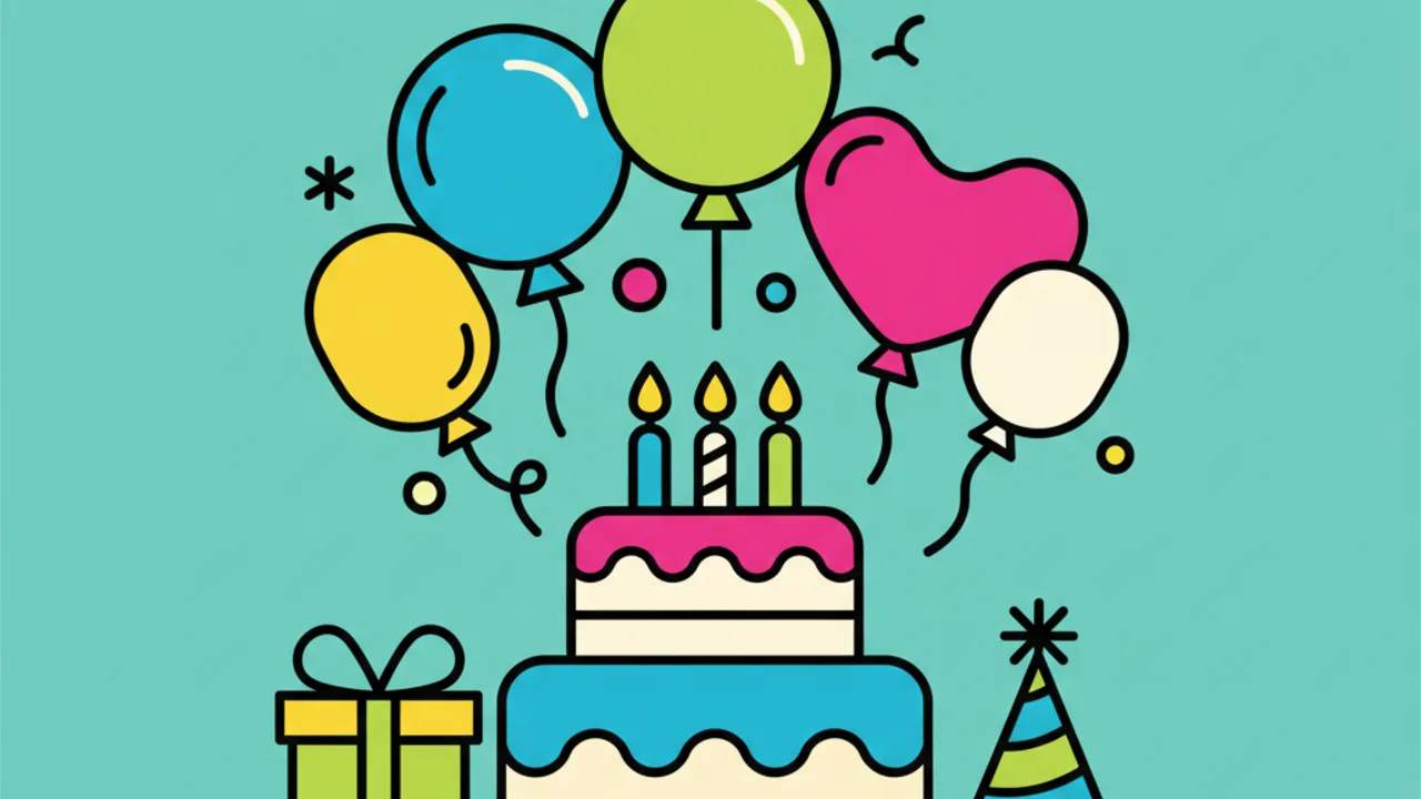 Desenhos para Colorir de Aniversário e Comemorações