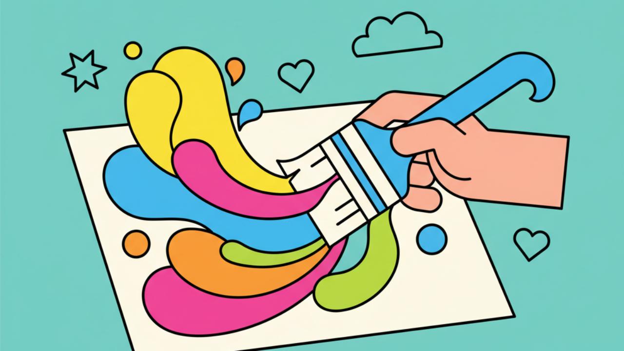 Guia de Traços de Pintura para Iniciantes no Colorir