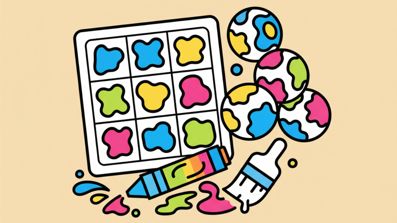 Desenhos de Bingo para Colorir: Personalize seu Jogo