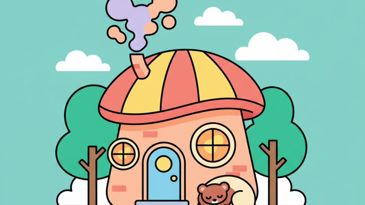 Casinha fofa para colorir: desenhos de cabanas e aconchego