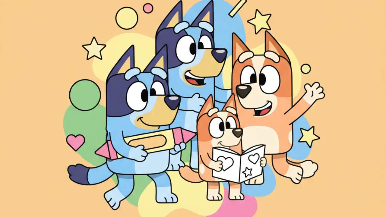 Bluey para Colorir: Desenhos Incríveis da Família Heeler
