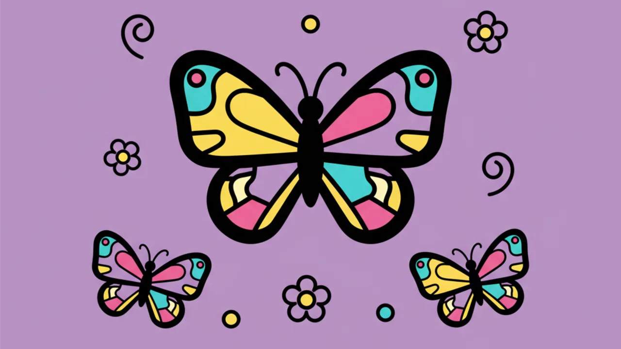 Borboletas Fofas para Colorir: Desenhos Grátis para Crianças