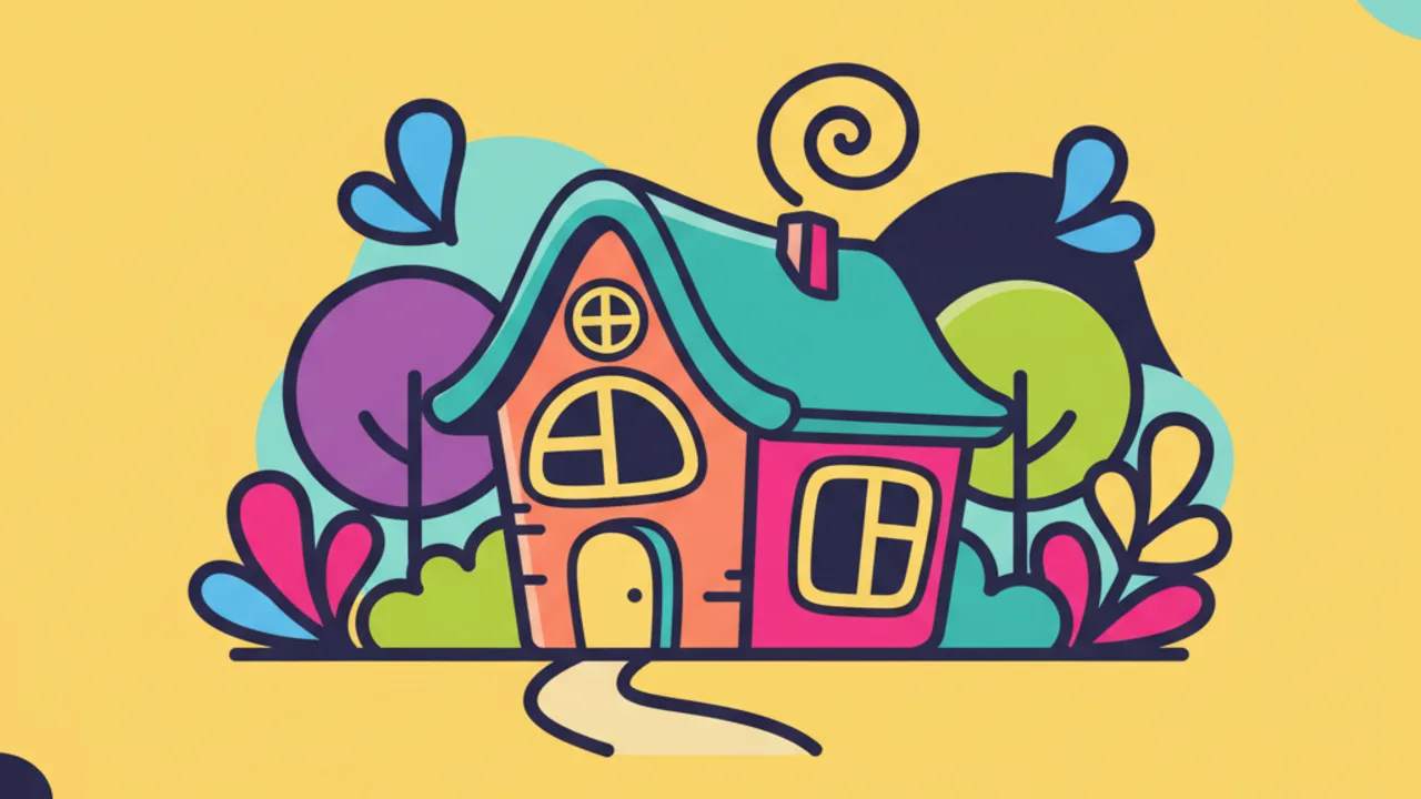 Casinha de Campo Encantada: Desenhos Educativos para Colorir