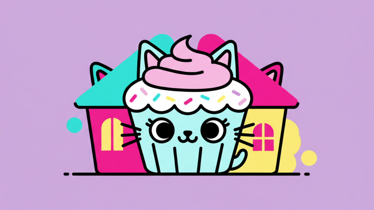 Desenhos do Cakey Cat: A Casa Mágica da Gabby para Colorir