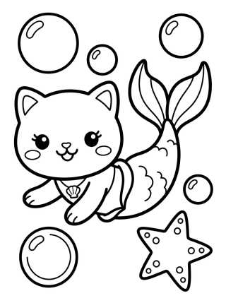 Sereigata Nadando Feliz para colorir Desenho de Sereigata Nadando Feliz para colorir e imprimir grátis