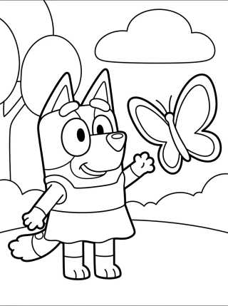 Bingo Brincando no Parque para colorir Desenho de Bingo Brincando no Parque para colorir e imprimir grátis