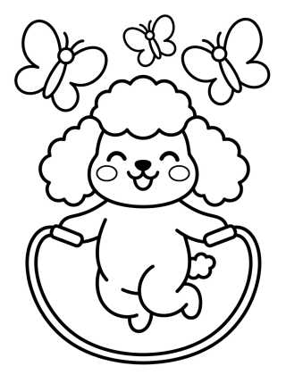Coco a Poodle Fofinha para colorir Desenho de Coco a Poodle Fofinha para colorir e imprimir grátis