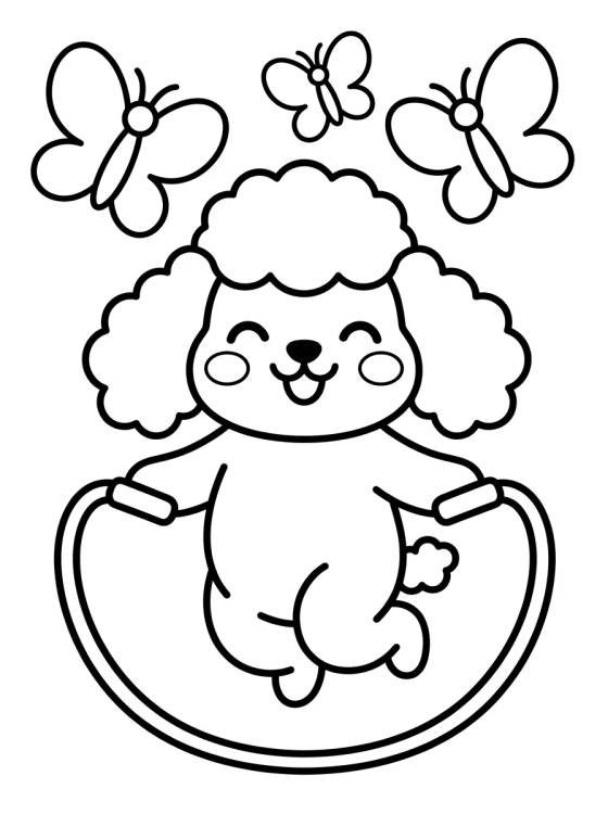 Coco a Poodle Fofinha para colorir Desenho de Coco a Poodle Fofinha para colorir e imprimir grátis