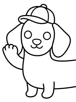 Snickers o Cachorro Salsicha para colorir Desenho de Snickers o Cachorro Salsicha para colorir e imprimir grátis