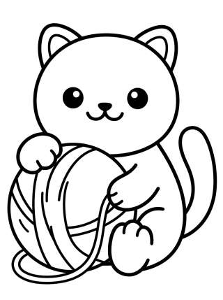 Coleção de desenhos para colorir: Animais Fofos para Colorir