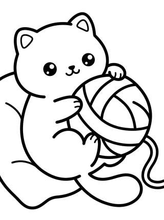 Coleção de desenhos para colorir: Animais Fofos para Colorir
