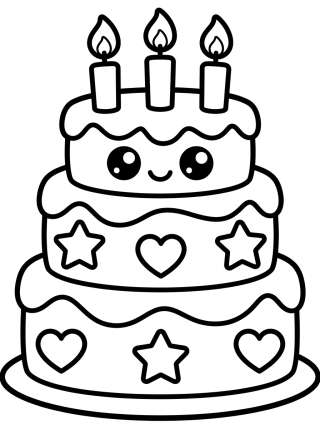 Coleção de desenhos para colorir: Aniversário Fofo e Festas
