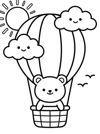 Coleção de desenhos para colorir: Aventuras de Balão e Céu