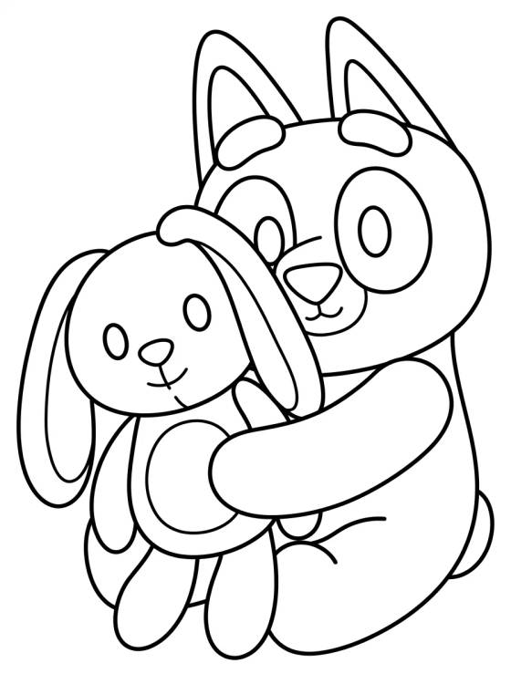 Bingo com seu Ursinho Floppy para colorir Desenho de Bingo com seu Ursinho Floppy para colorir e imprimir grátis