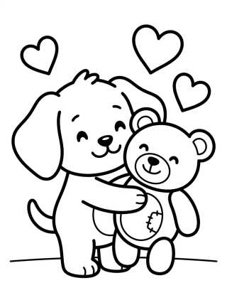 Bingo e o Ursinho Bobbil para colorir Desenho de Bingo e o Ursinho Bobbil para colorir e imprimir grátis