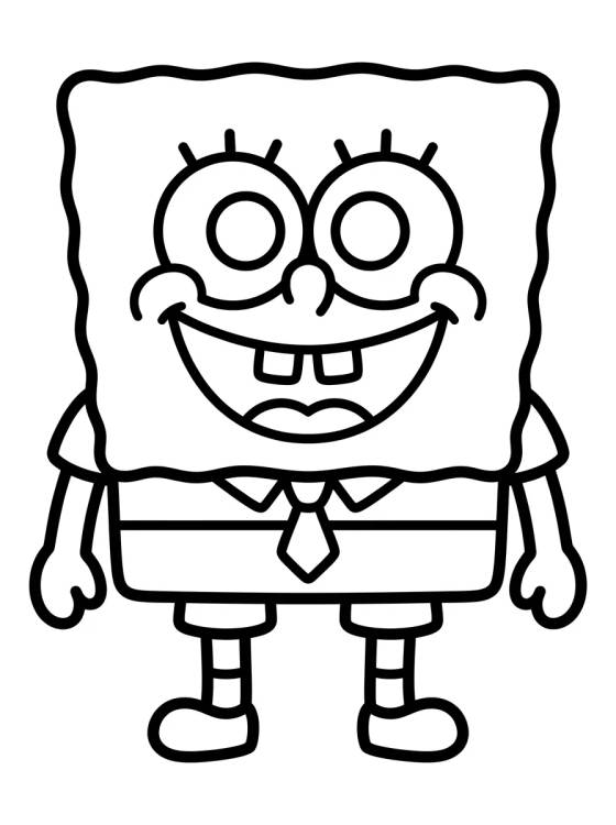 Bob Esponja Sorrindo para colorir Desenho de Bob Esponja Sorrindo para colorir e imprimir grátis