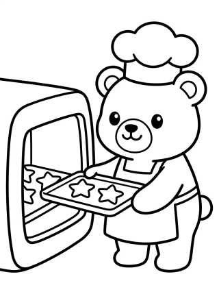 Bobbie Assando Biscoitos para colorir Desenho de Bobbie Assando Biscoitos para colorir e imprimir grátis