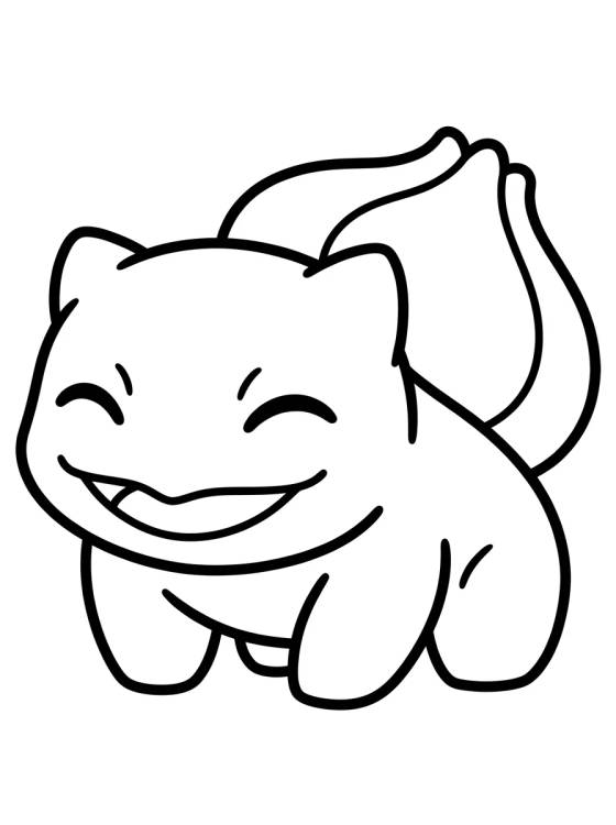 Bulbasauro Feliz Sorrindo para colorir Desenho de Bulbasauro Feliz Sorrindo para colorir e imprimir grátis