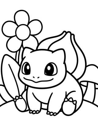 Bulbasauro Fofo no Jardim para colorir Desenho de Bulbasauro Fofo no Jardim para colorir e imprimir grátis