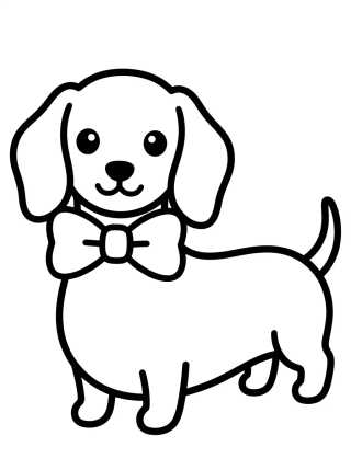 Cachorro Salsicha Engraçado para colorir Desenho de Cachorro Salsicha Engraçado para colorir e imprimir grátis