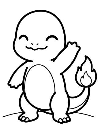 Coleção de desenhos para colorir: Desenhos de Charmander para Colorir
