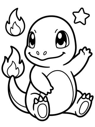 Coleção de desenhos para colorir: Charmander para Colorir