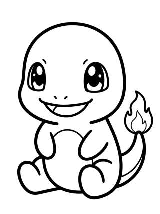 Coleção de desenhos para colorir: Desenhos do Charmander para Colorir