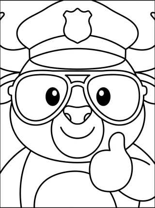 Chefe Bogo de Óculos de Sol para colorir Desenho de Chefe Bogo de Óculos de Sol para colorir e imprimir grátis