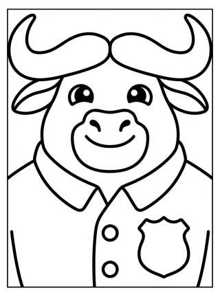 Chefe Bogo Fofinho Sorrindo para colorir Desenho de Chefe Bogo Fofinho Sorrindo para colorir e imprimir grátis
