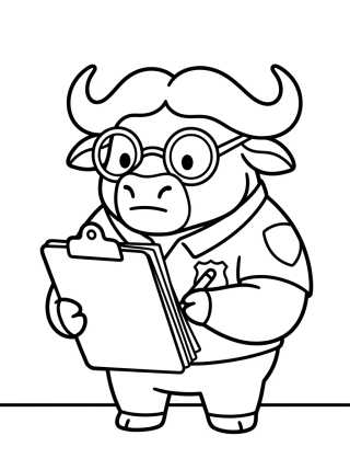 Chefe Bogo Lendo Relatório para colorir Desenho de Chefe Bogo Lendo Relatório para colorir e imprimir grátis