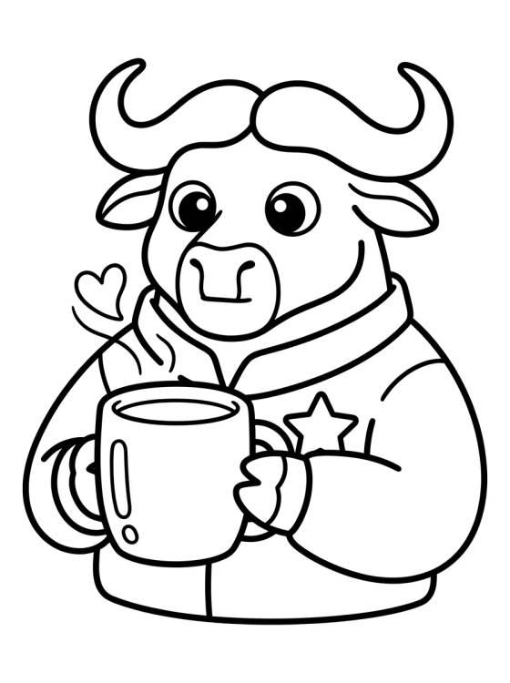 Chefe Bogo Tomando Café para colorir Desenho de Chefe Bogo Tomando Café para colorir e imprimir grátis