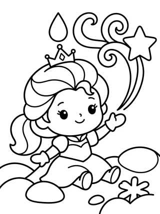 Elsa Rainha do Gelo Bebê para colorir Desenho de Elsa Rainha do Gelo Bebê para colorir e imprimir grátis