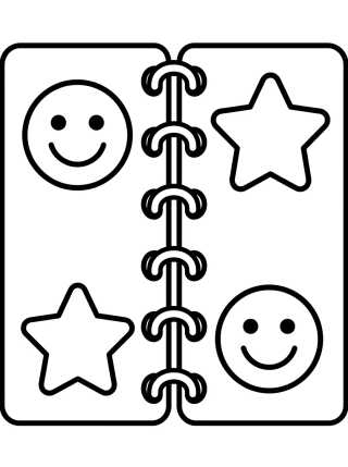 Caderno de Anotações Fofinho para colorir Desenho de Caderno de Anotações Fofinho para colorir e imprimir grátis