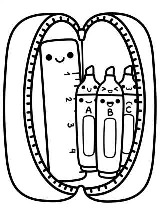 Estojo Recheado de Alegria para colorir Desenho de Estojo Recheado de Alegria para colorir e imprimir grátis