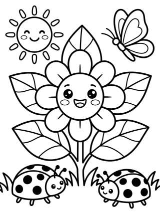 Coleção de desenhos para colorir: Estações do Ano