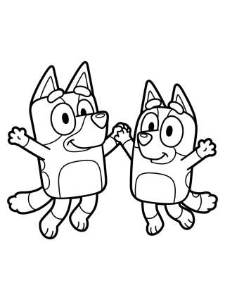 Coleção de desenhos para colorir: Família Heeler de Bluey