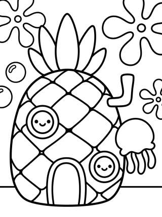 Coleção de desenhos para colorir: Fenda do Bikini Fofa