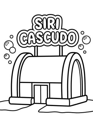 Restaurante Siri Cascudo para colorir Desenho de Restaurante Siri Cascudo para colorir e imprimir grátis