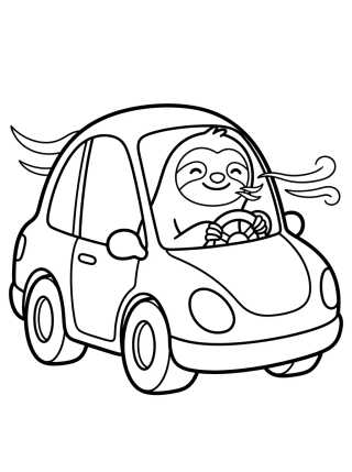 Flash Dirigindo o Carro Rápido para colorir Desenho de Flash Dirigindo o Carro Rápido para colorir e imprimir grátis