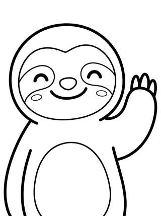 Flash Preguiça Sorrindo para colorir Desenho de Flash Preguiça Sorrindo para colorir e imprimir grátis