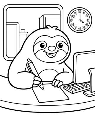 Coleção de desenhos para colorir: Flash Preguiça de Zootopia