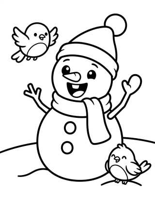 Olaf Boneco de Neve Feliz para colorir Desenho de Olaf Boneco de Neve Feliz para colorir e imprimir grátis