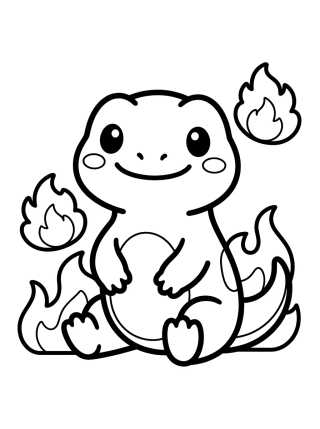 Salamandra Bruni Fofa para colorir Desenho de Salamandra Bruni Fofa para colorir e imprimir grátis