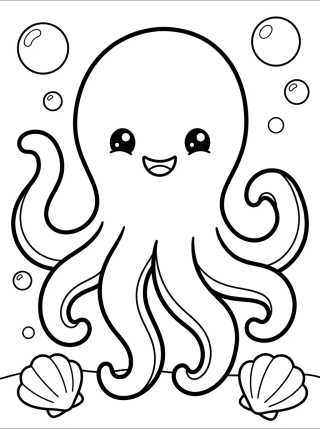 Polvinho Fofo Sorridente para colorir Desenho de Polvinho Fofo Sorridente para colorir e imprimir grátis