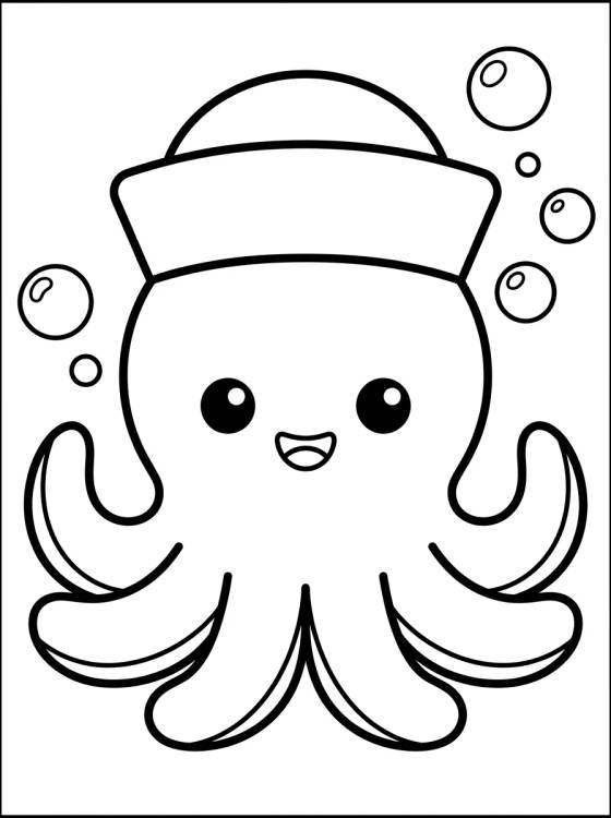 Polvo Fofo de Chapeuzinho para colorir Desenho de Polvo Fofo de Chapeuzinho para colorir e imprimir grátis