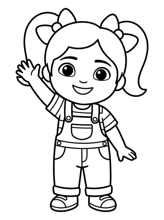 Gabby Acenando Alegremente para colorir Desenho de Gabby Acenando Alegremente para colorir e imprimir grátis