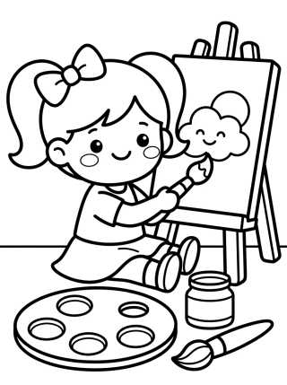 Gabby Fazendo Pinturas e Artes para colorir Desenho de Gabby Fazendo Pinturas e Artes para colorir e imprimir grátis