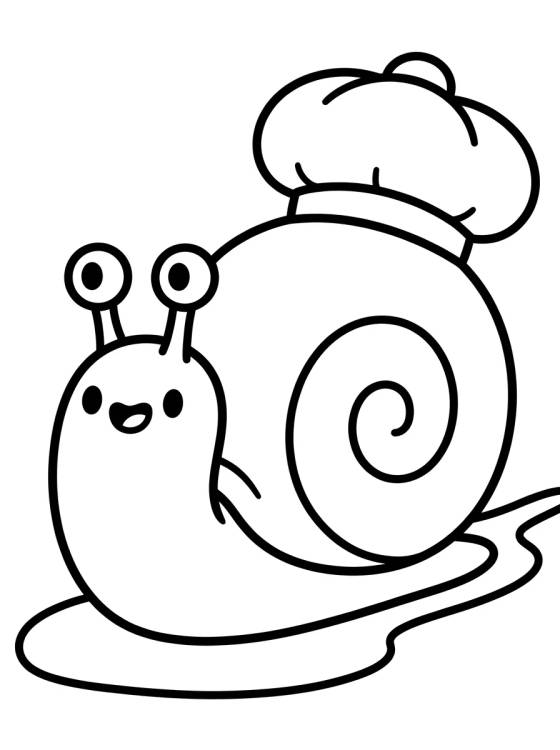 Gary de Boné Divertido para colorir Desenho de Gary de Boné Divertido para colorir e imprimir grátis