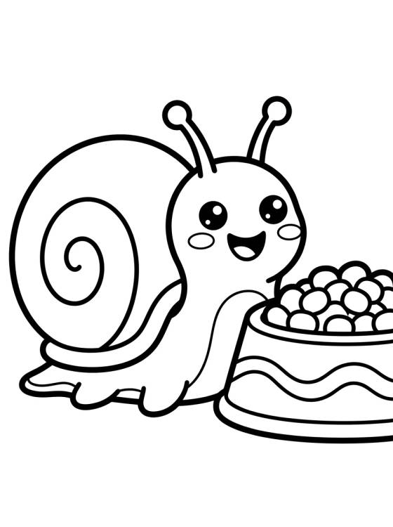 Gary Feliz com sua Tigela para colorir Desenho de Gary Feliz com sua Tigela para colorir e imprimir grátis